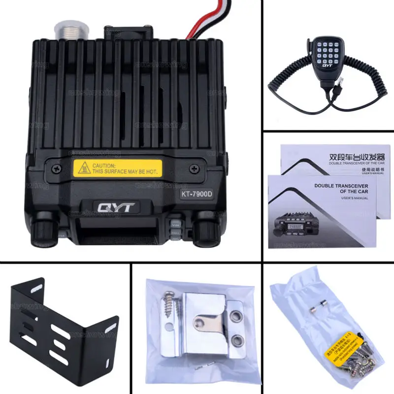 QYT KT-7900D автомобиля трансивер мобильное иди и болтай walkie talkie “иди и новое поступление KT-7900D Quad band/Quad Дисплей 144/220/350/440 МГц мобильный радио