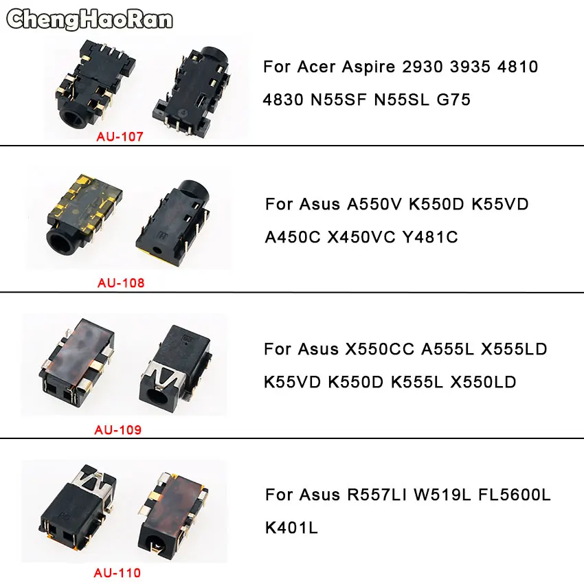 Аудио разъем ChengHaoRan для Asus N55SF N55SL G75 K550D K55VD A450C X450 A550 X550CC R557LI W519L и т. Д.