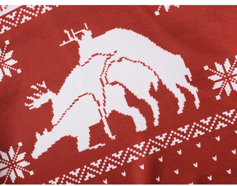 Забавные Рождество олени снег 3d во всем Толстовки с принтом карманы Толстовка