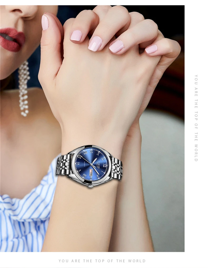 Reloj2020 женские часы LIGE Топ бренд модные часы Ms. все стальные кварцевые женские часы водонепроницаемые часы с календарем секундомер