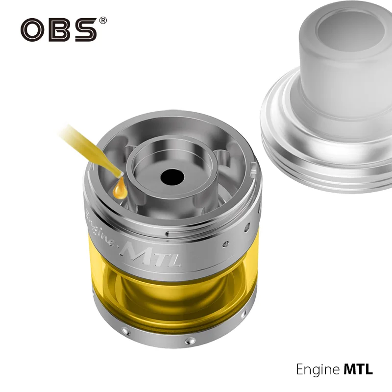 Оригинальный OBS RTA двигатель MTL с 2 мл и 24 мм новый топ воздуха Регулируемый