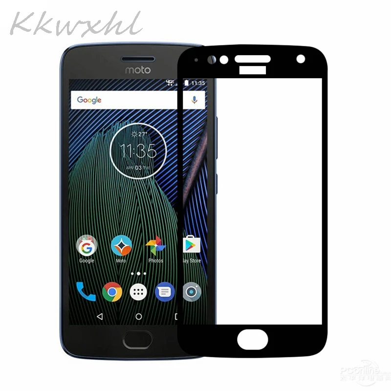 Стекло с полным покрытием для Motorola Moto G5 Plus G5Plus защита экрана закаленное стекло G5S