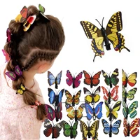10 pcs popular women girls hairpins 3d butterfly clips for girl hair clip boutique girls hair accessories easter decoration
