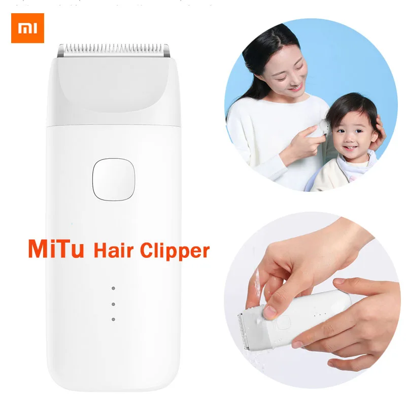 В наличии Xiaomi MiTu USB машинка для стрижки волос безопасная IPX7 Водонепроницаемая