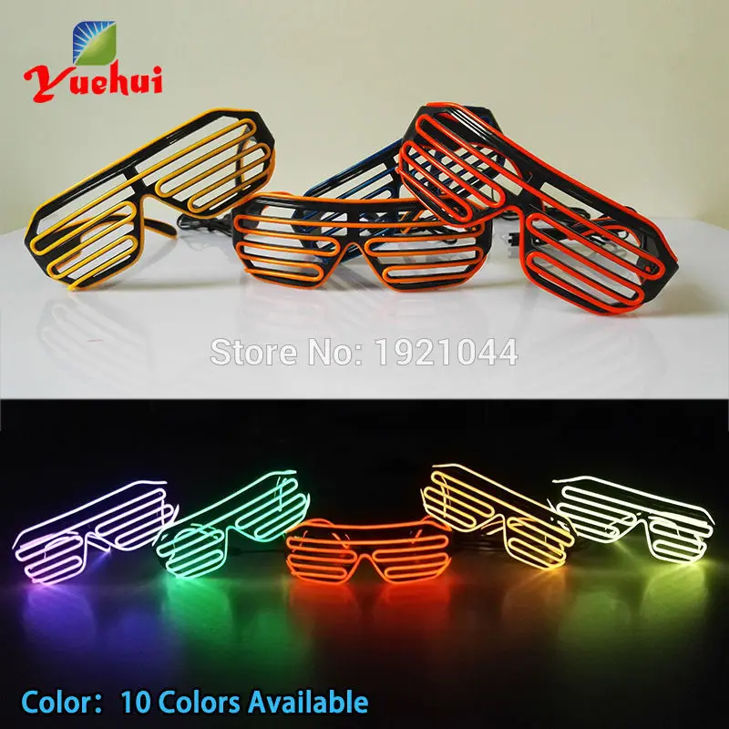 Горячая распродажа модные очки со светодиодной подсветкой EL Wire неоновые