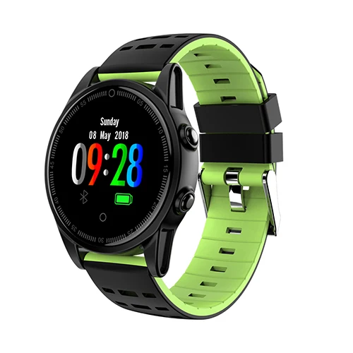 black and green Vorke VK8 Смарт-часы Bluetooth 1,22 дюймов сенсорный экран фитнес-трекер Смарт-браслет для всех смартфонов PK V11 - Цвет: black and green
