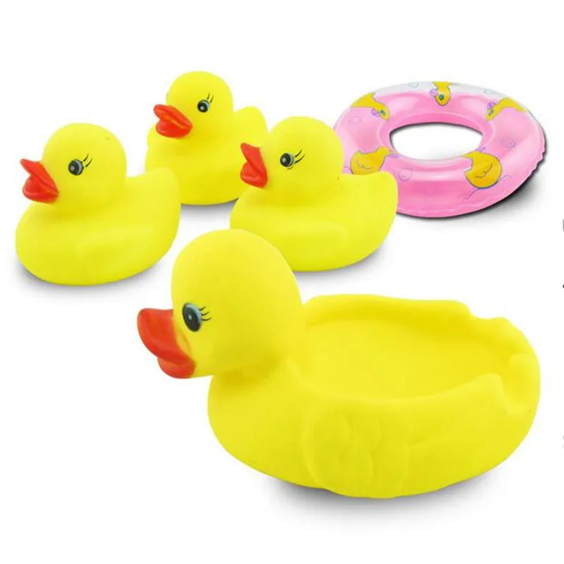 4 шт./компл. резиновая утка семейная милая для маленьких девочек и мальчиков