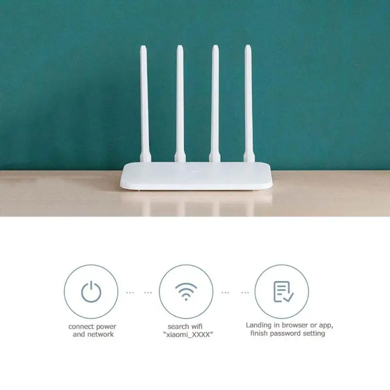 Xiaomi Mi маршрутизатор 4C китайская версия 4 антенны 802.11n b/g/n 2,4G 300 Мбит/с 64 МБ ПЗУ приложение управление WiFi беспроводной маршрутизатор 2 порта Lan