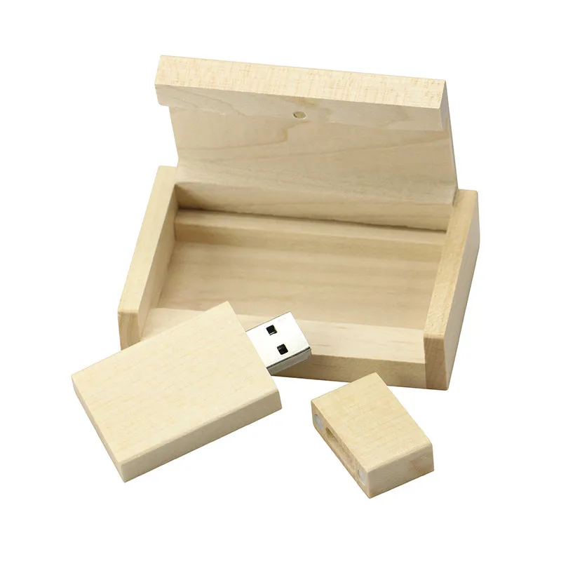 4 ГБ 8 16 32 64 Гб USB флеш накопитель коллекционный деревянный + ящик флешка 2 0 карта U