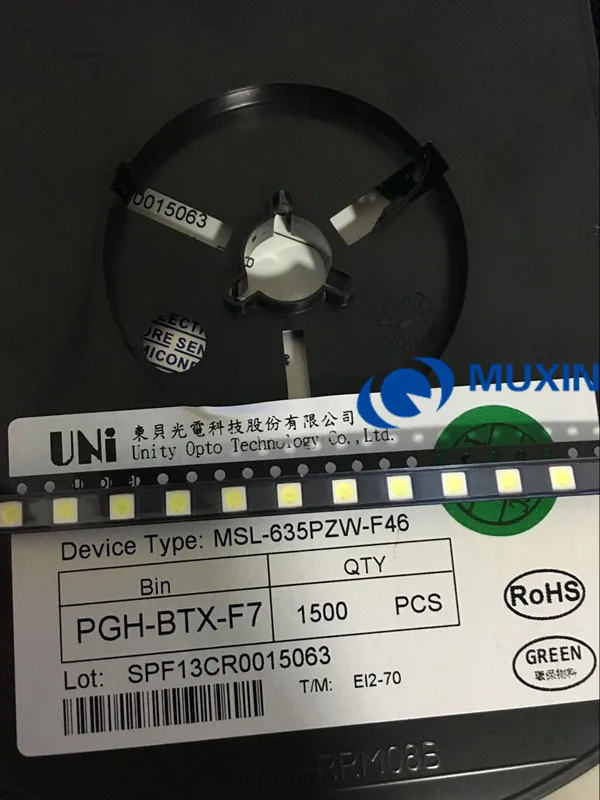 1000 шт. UNI LED подсветка Высокая мощность 1 Вт 3537 3535 90LM 3v холодный белый ЖК-подсветка