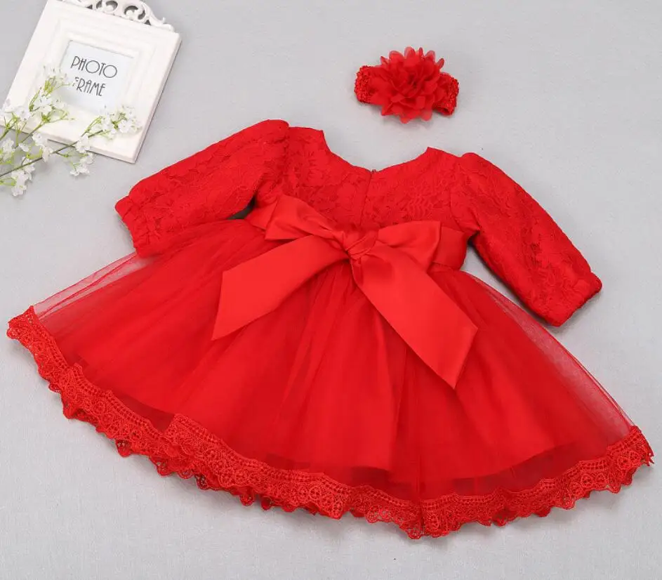 Вельветовое плотное платье с длинными рукавами для маленьких девочек на Новый