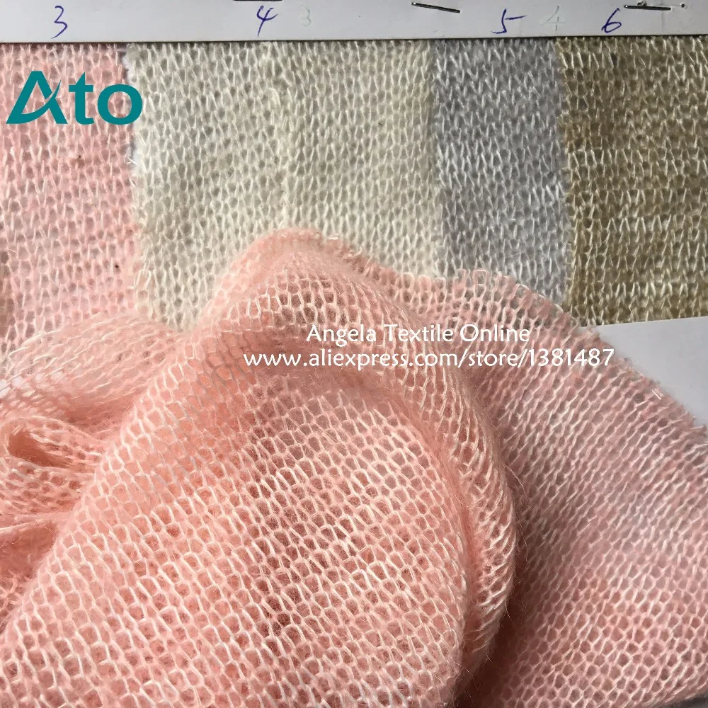 Трикотажная ткань из ангорской шерсти в клетку | Дом и сад