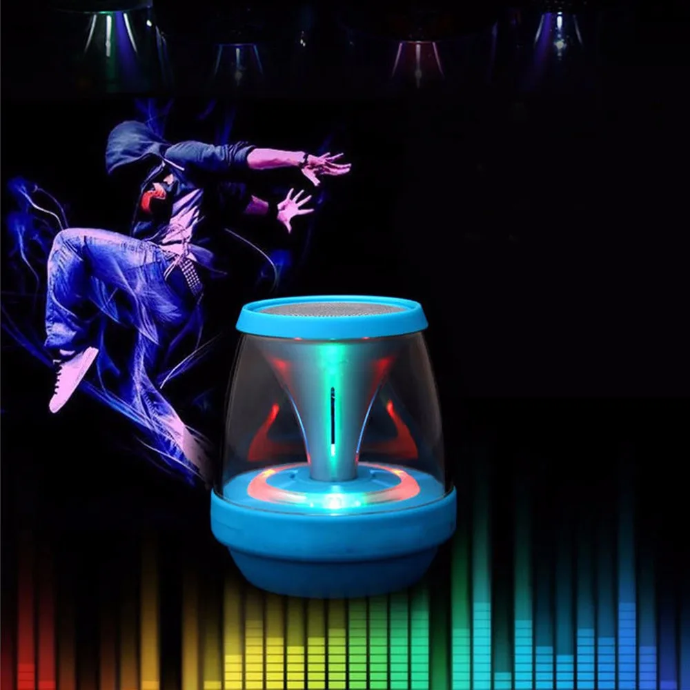 Jqaiq модный светодиодный портативный мини Bluetooth динамик s беспроводной бас Hifi fm