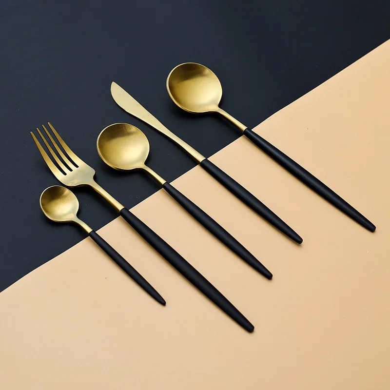 Hoomall 24 шт./компл. столовые приборы из нержавеющей стали наборы посуды для ужина