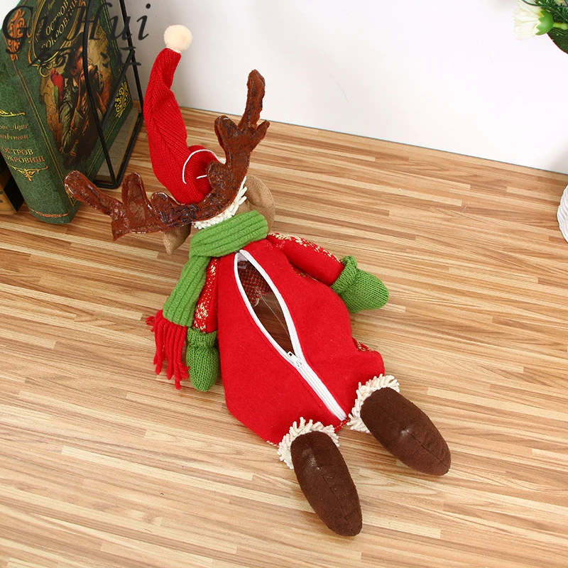 Шерсть красочные Санта Клаус Снеговик олень кукла Тип Рождество конфеты мешок