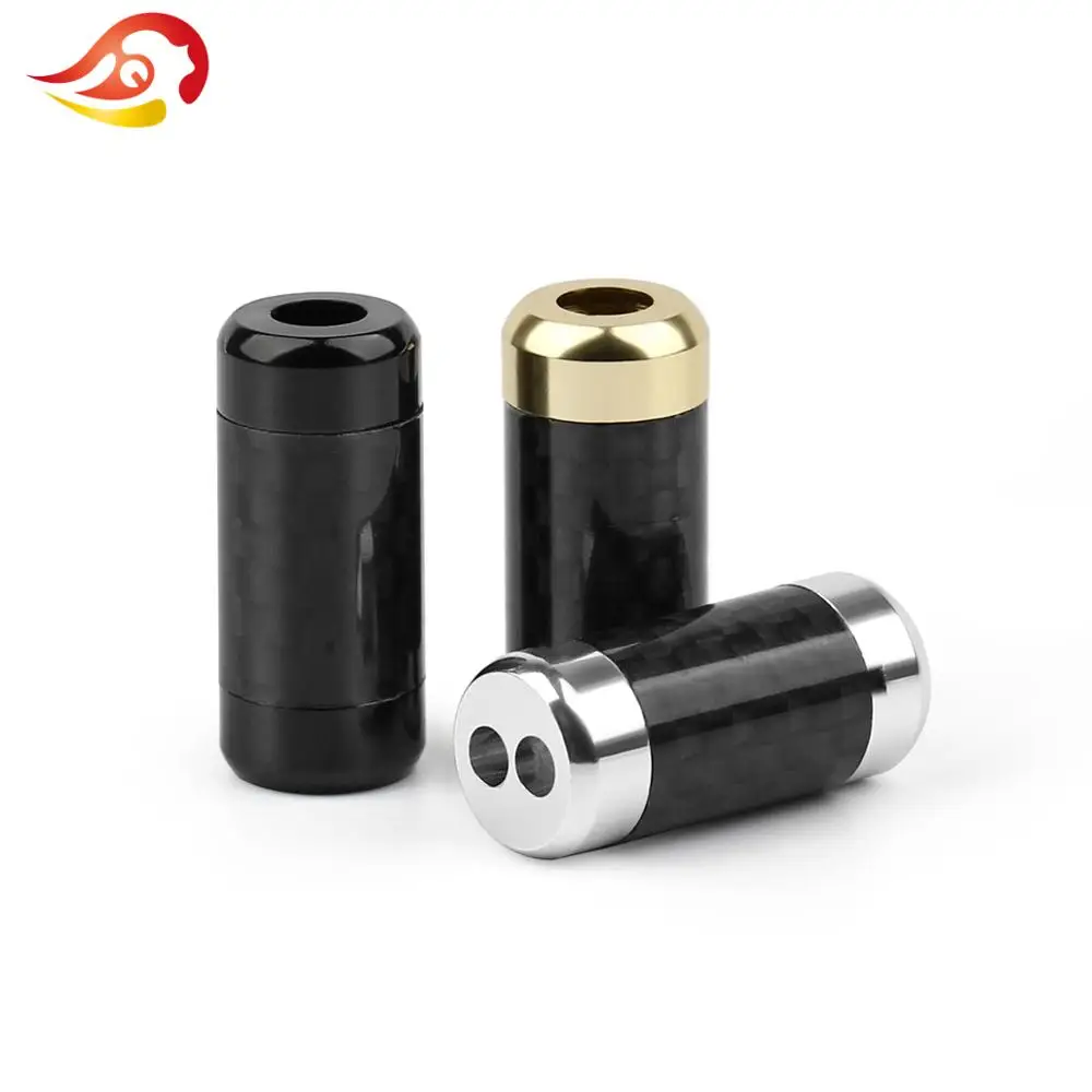 

QYFANG 10pcs 2/3mm Mini Carbon Fiber Earphone Y Splitter RCA Audio Jack Wire Connector Cable Adapter HiFi Stereo Headphone Plug