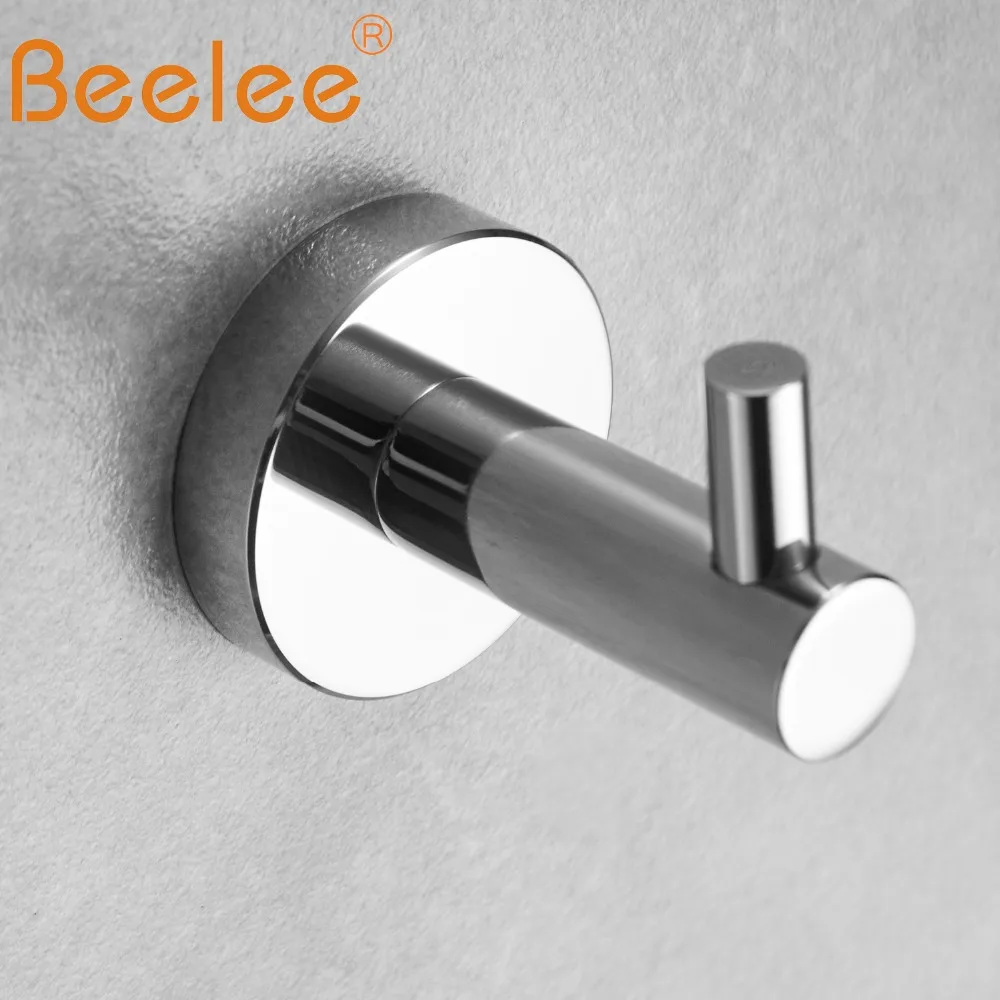 

Beelee Coat Hook Golden Brushed Stainless Steel Wall Mounted Bathroom Circle Shape Robe Hook Clothes Hook BA18807C