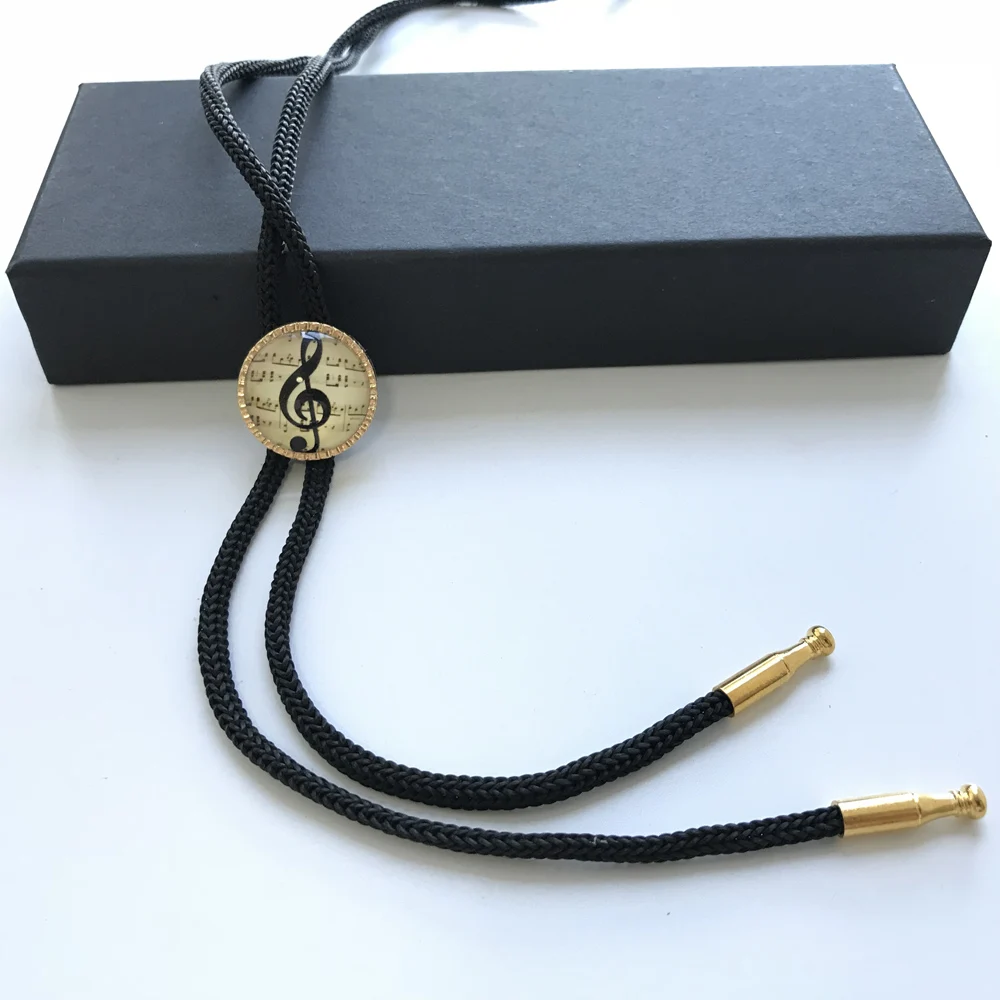 Cowboy Bolo Tie Women Fashion Jewelry Black Neck Wear Office clothing Accessories Music G-Clef Necklace Ties | Аксессуары для