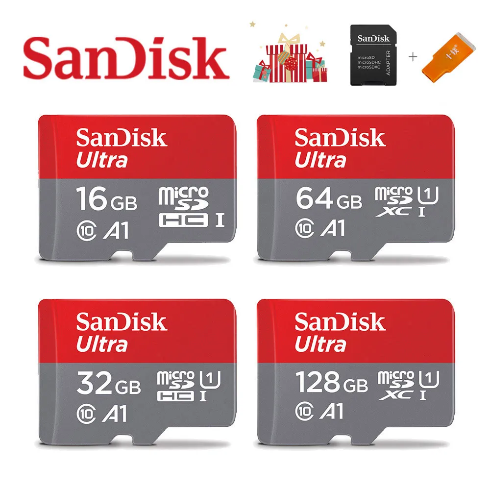 Карта памяти SanDisk A1 128 ГБ 64 U3 98 МБ/с./с 32 Micro sd карта класс 10 флэш Microsd TF/sd s для