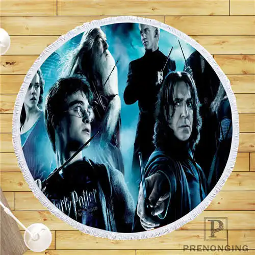 Round beach blanket Пользовательские DIY из микрофибры по индивидуальному заказу ткань harry_potter(1) Круглый пляжный коврик полотенце напечатано по требованию 150 см#19-01-28-4-142 - Цвет: Round beach blanket