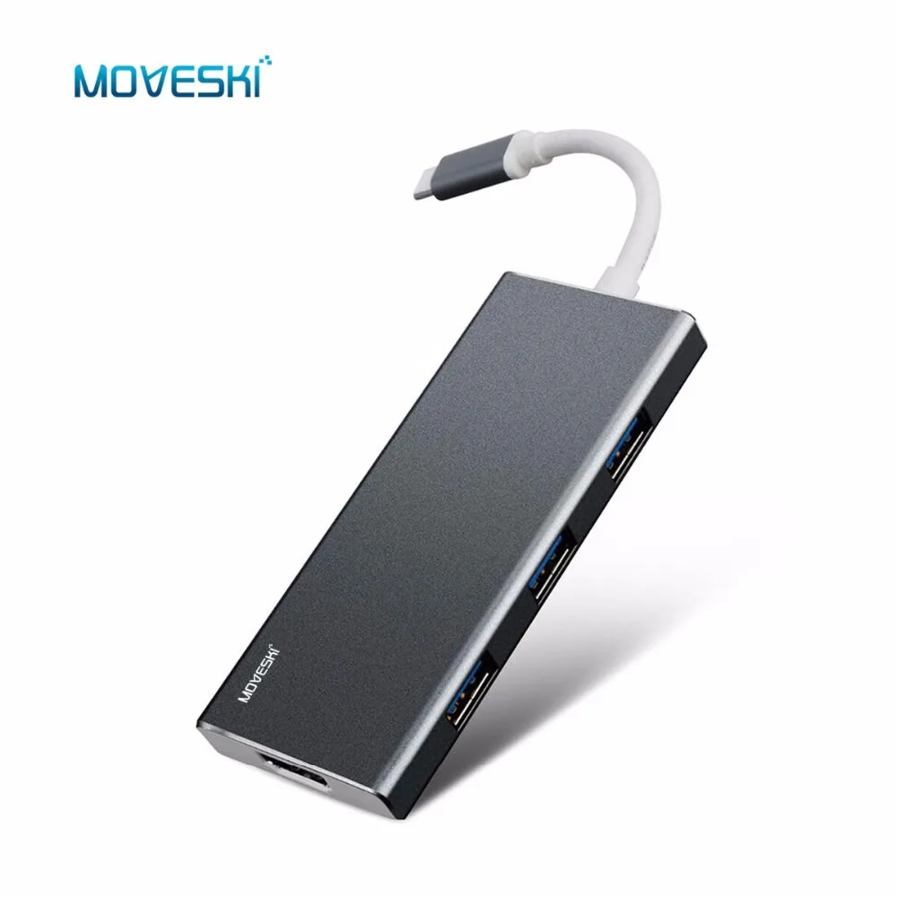 VT101 USB C Hub 3 1 с портом для зарядки HDMI-совместимый порт 2 0 и порты SD Micro кардридер |