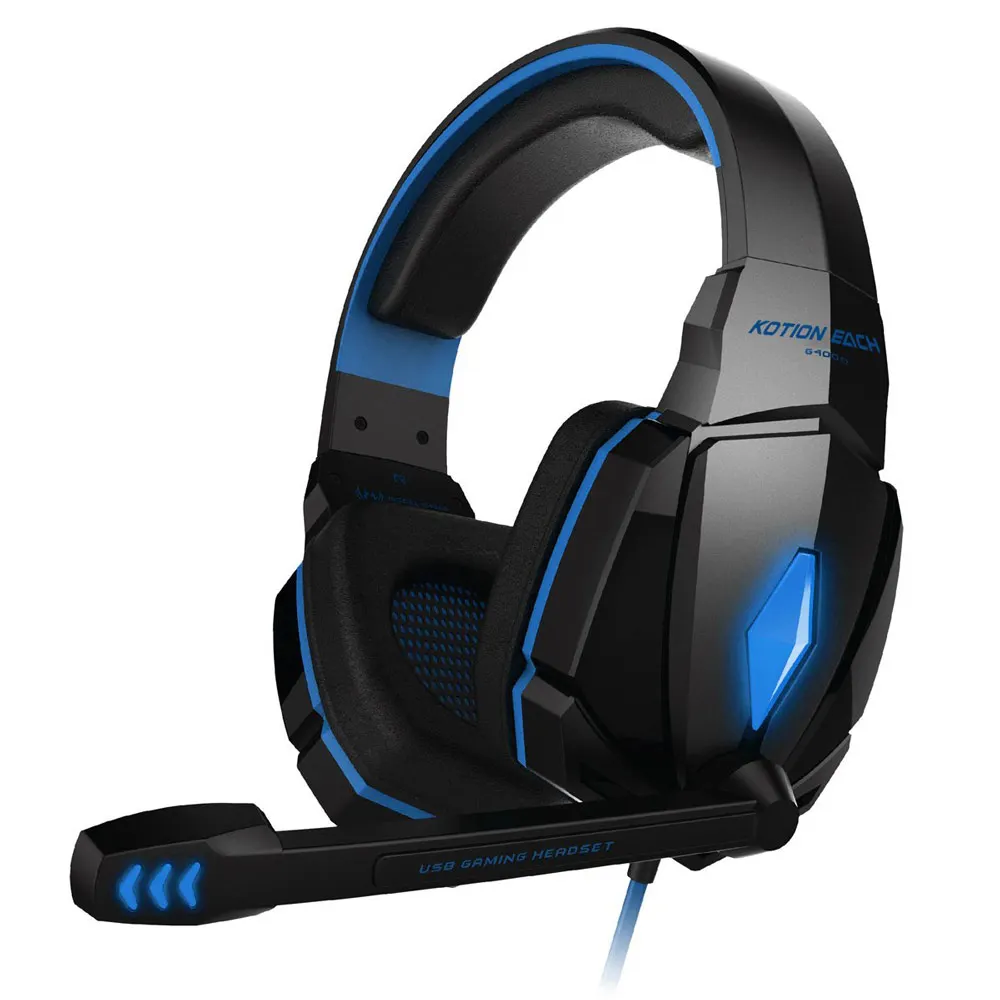 KOTION EACH G4000 Pro Gaming Headset Stereo Sound Wired Headphone Noise Reduction with Microphone for Computer Tablet PC Gamer |