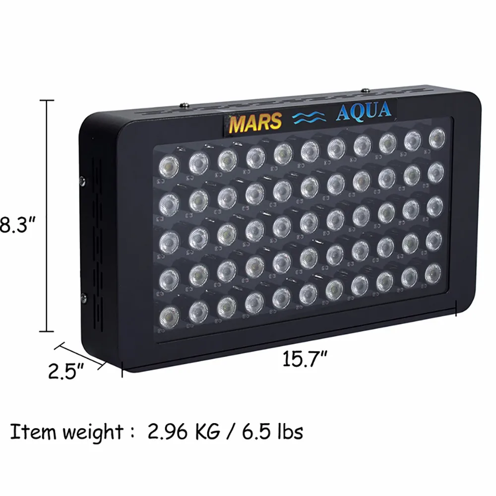 4PCS Marshydro Dimmable 165w LED Aquarium Lighting Full Spectrum for Reef Coral Marine Growing Light Plants |