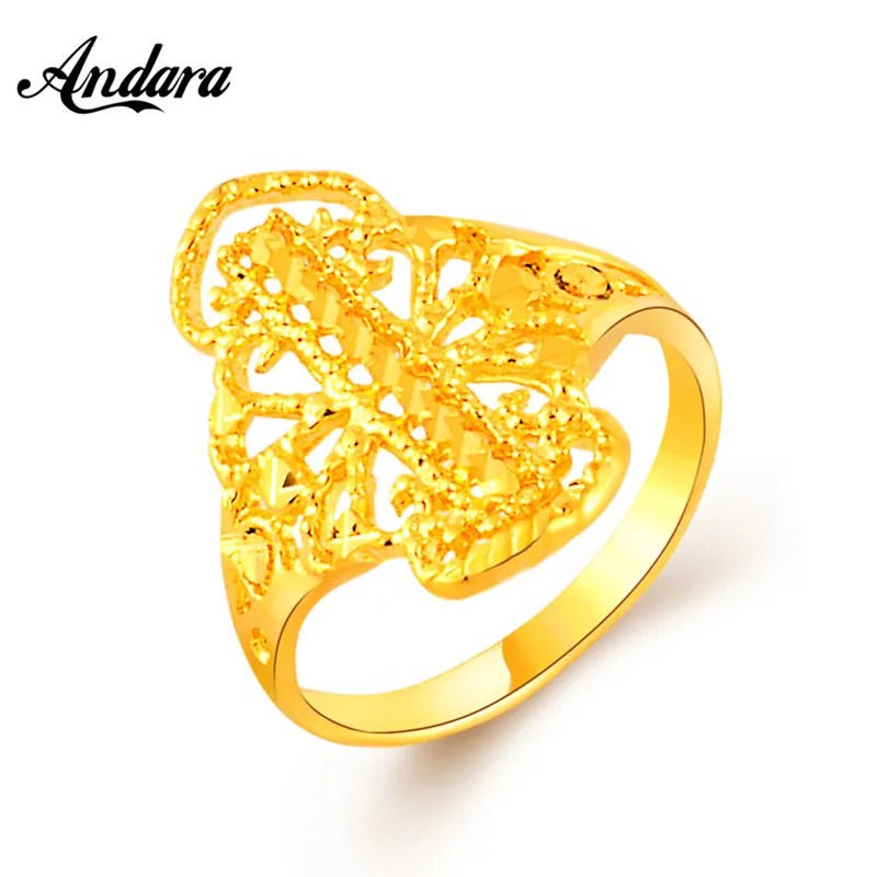 Новейшее Новое поступление свадебное кольцо из эфиопского золота 24 К модное