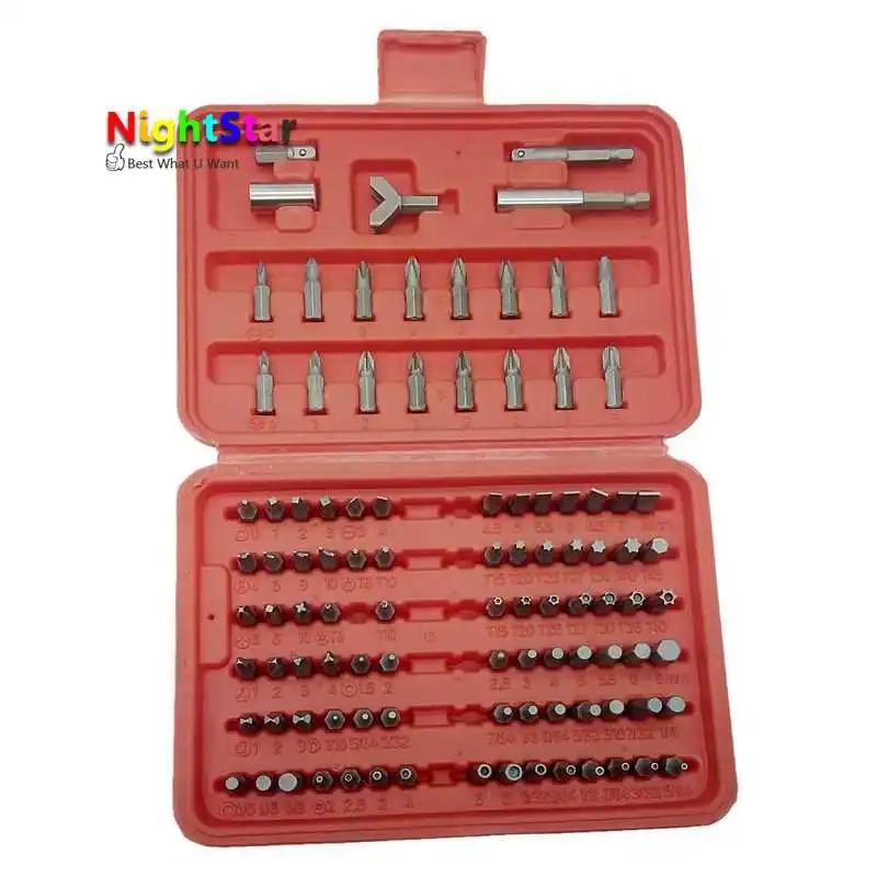 100 шт. набор защитных бит сверлильный ключ с шестигранной звездочкой Магнитная