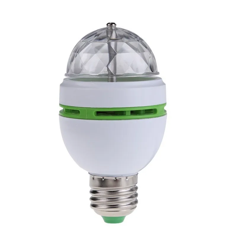 E27 3 Вт AC85-260V красочные Авто вращающийся RGB светодиодный светильник вечерние лампы диско 16 цветов