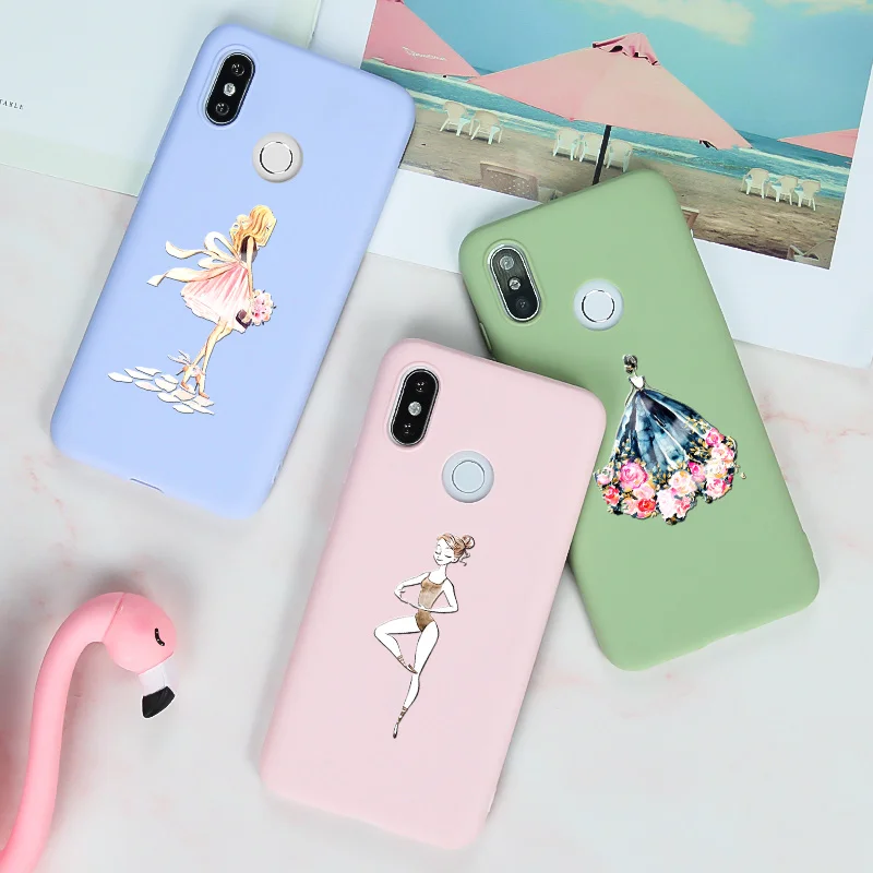 Чехол для девочек Xiaomi Redmi Note 5 6 7 6A Plus чехол из ТПУ Xiomi Mi 8 Lite A2 5A 7A мягкий