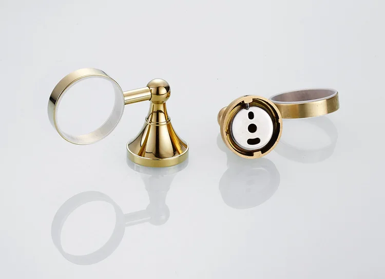 Настенные держатели для чашек и зубных щёток золотого цвета | Обустройство дома