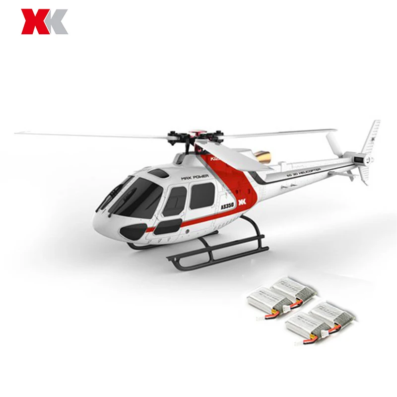 XK K123 6CH бесщеточная 3D6G система AS350 масштаб Радиоуправляемый вертолет совместим и 3,7 в 500 мАч Lipo батарея Дети Открытый игрушки подарки для мальчиков