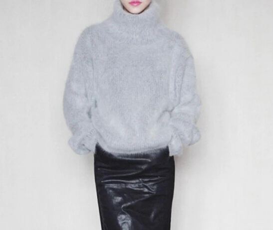 Новое поступление меховое пуловер из норкового кашемира Женский натуральный