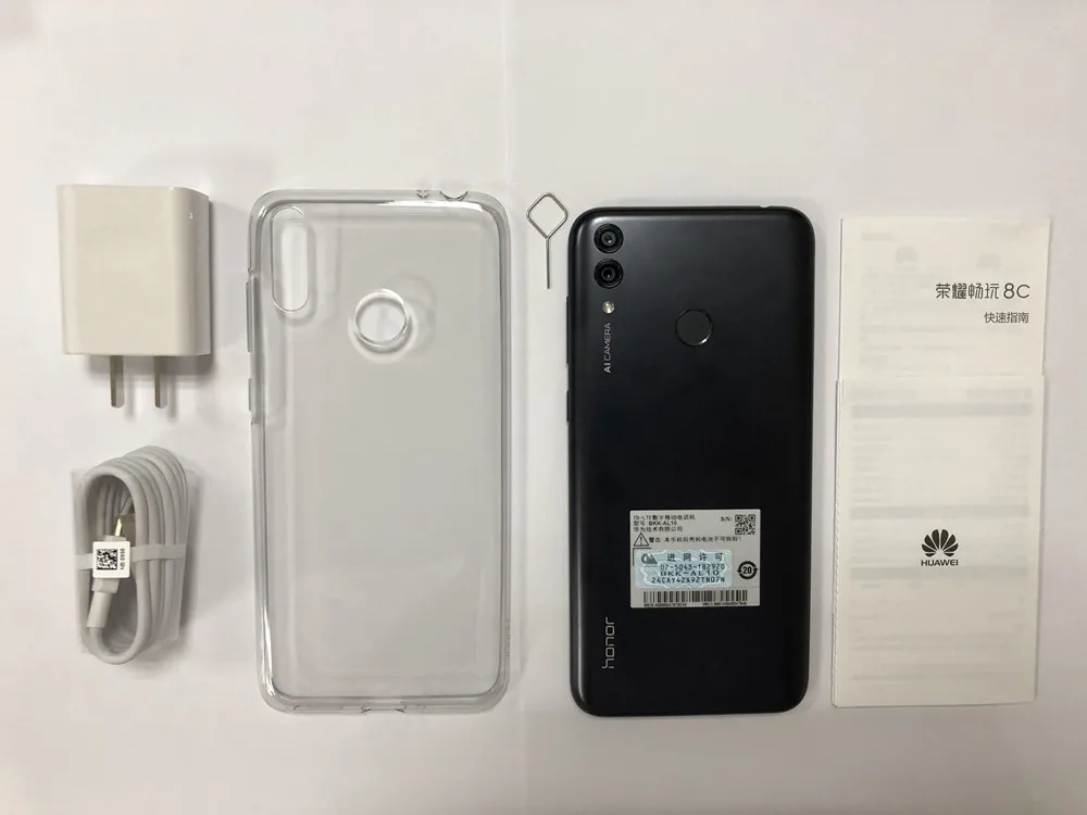 Honor 8C, глобальная прошивка, 4000 мАч, смартфон, 6,26 дюймов, Восьмиядерный процессор Snapdragon 632, Android 8,1, двойная камера, для распознавания лица, мобильный телефон