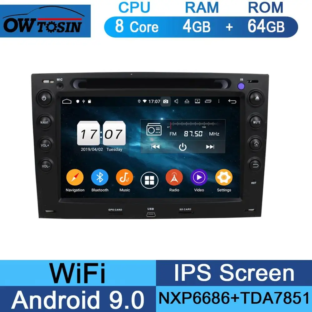 64G " ips 8 ядерный 4G+ 64G Android 9,0 автомобильный dvd-плеер для Renault Megane 2 ii 2003 2004 2005 2006 2007 2008 2009 CarPlay мультимедиа - Цвет: 64G