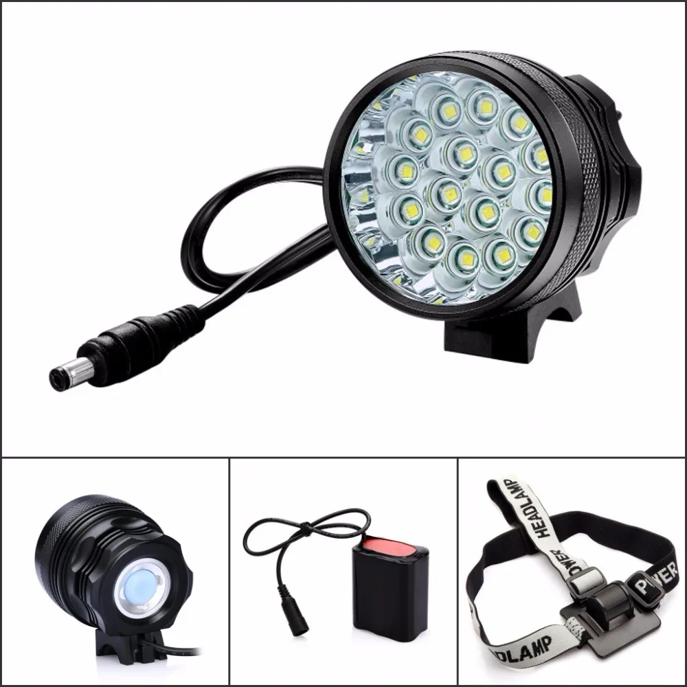 Фонарь налобный велосипедный 16 * Cree XM L T6 18650 лм 3 режима|headlight headlamp|headlamp flashlightlight