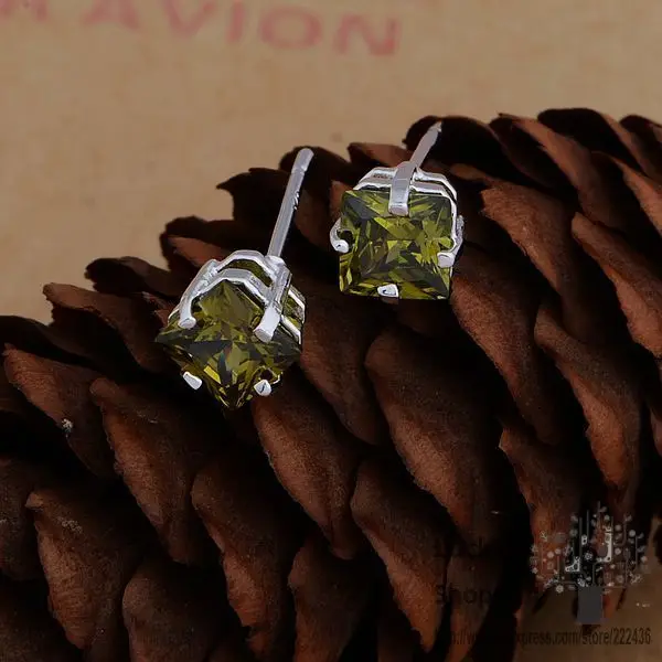 Серьги из серебра 925 пробы AE623 модные ювелирные изделия изумруд/bvlakmsa efcamwja |