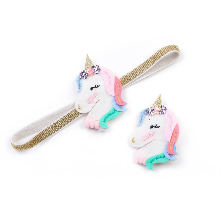 Фламинго Единорог вечерние украшения Радуга Unicornio ободок на голову, заколка для детского душа Девочки День Рождения украшения детские подарки
