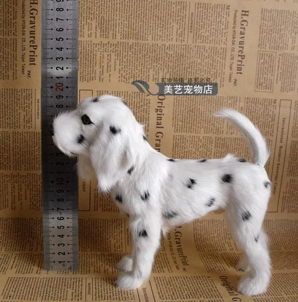 Модель собаки далматинца из полиэтилена и меха 20x8x18 см|dalmatian dog|toys giftsimulation dog |
