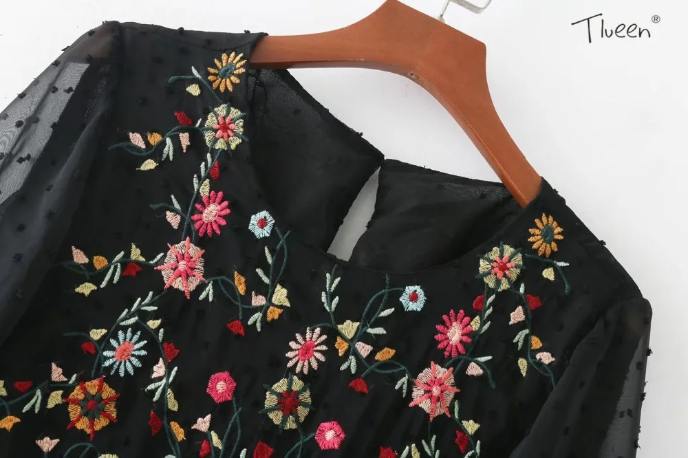 2017 Для женщин круглый Средства ухода за кожей шеи с длинными рукавами платье