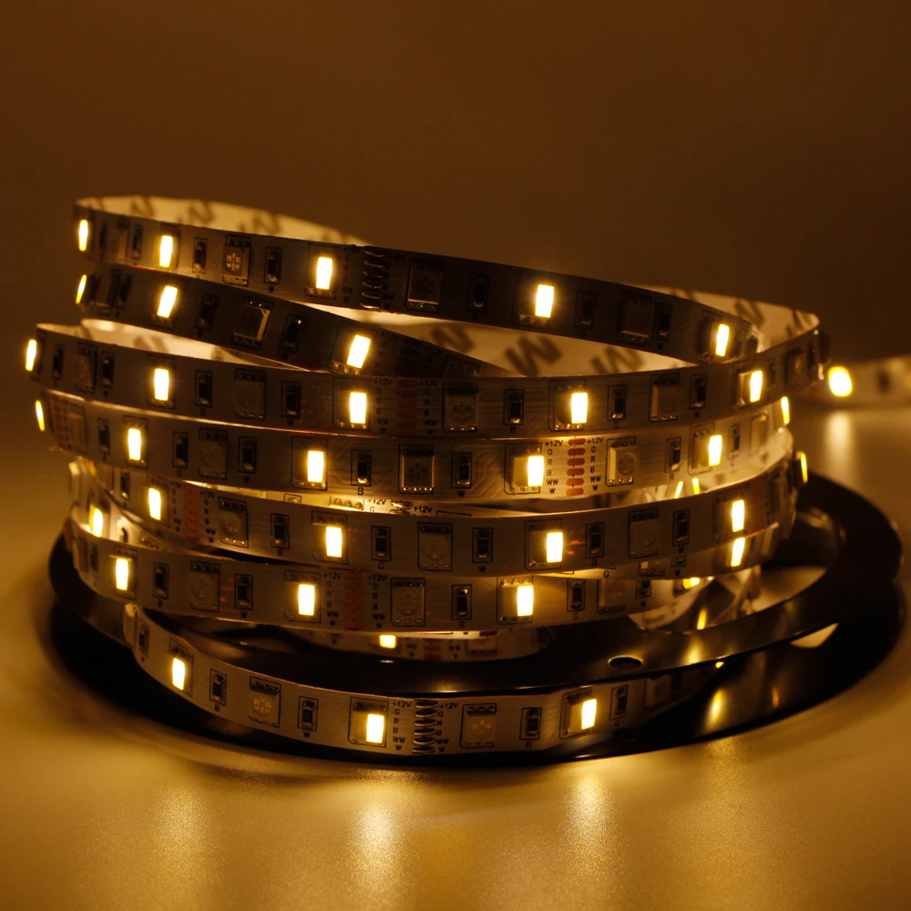 5 м RGBW полноцветная светодиодная лента RGB CCT 5050 SMD + белый теплый 300 полоса