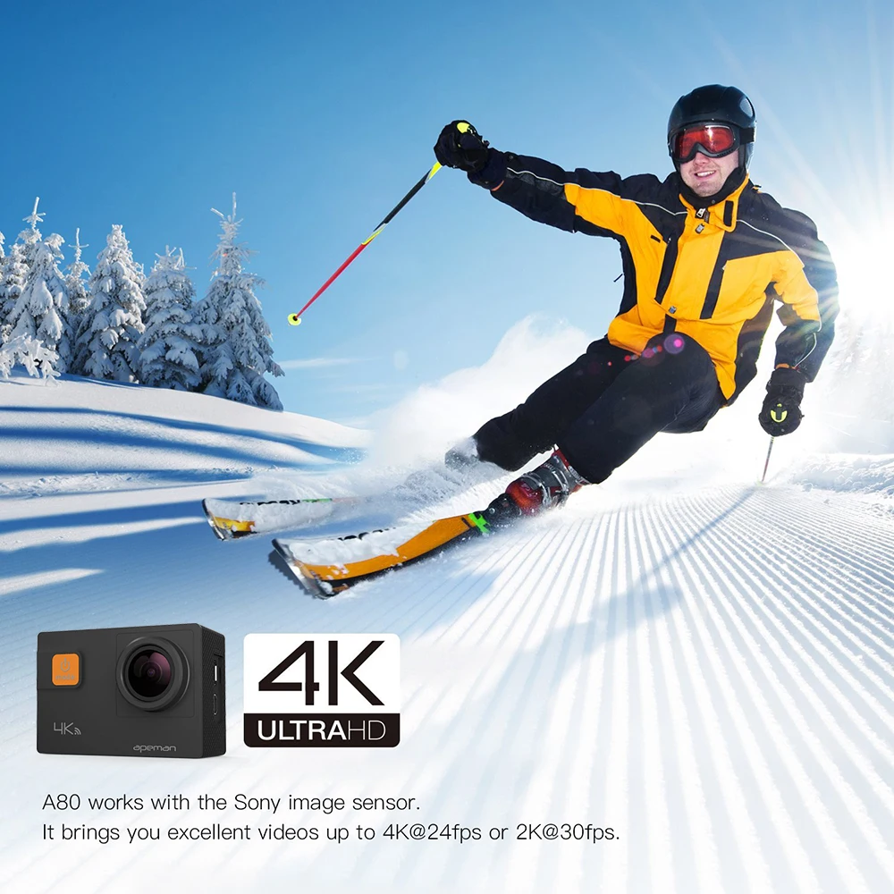 Apeman 4 К действие Камера A80 PRO Wi Fi Action Cam Full HD подводный Водонепроницаемый Спорт