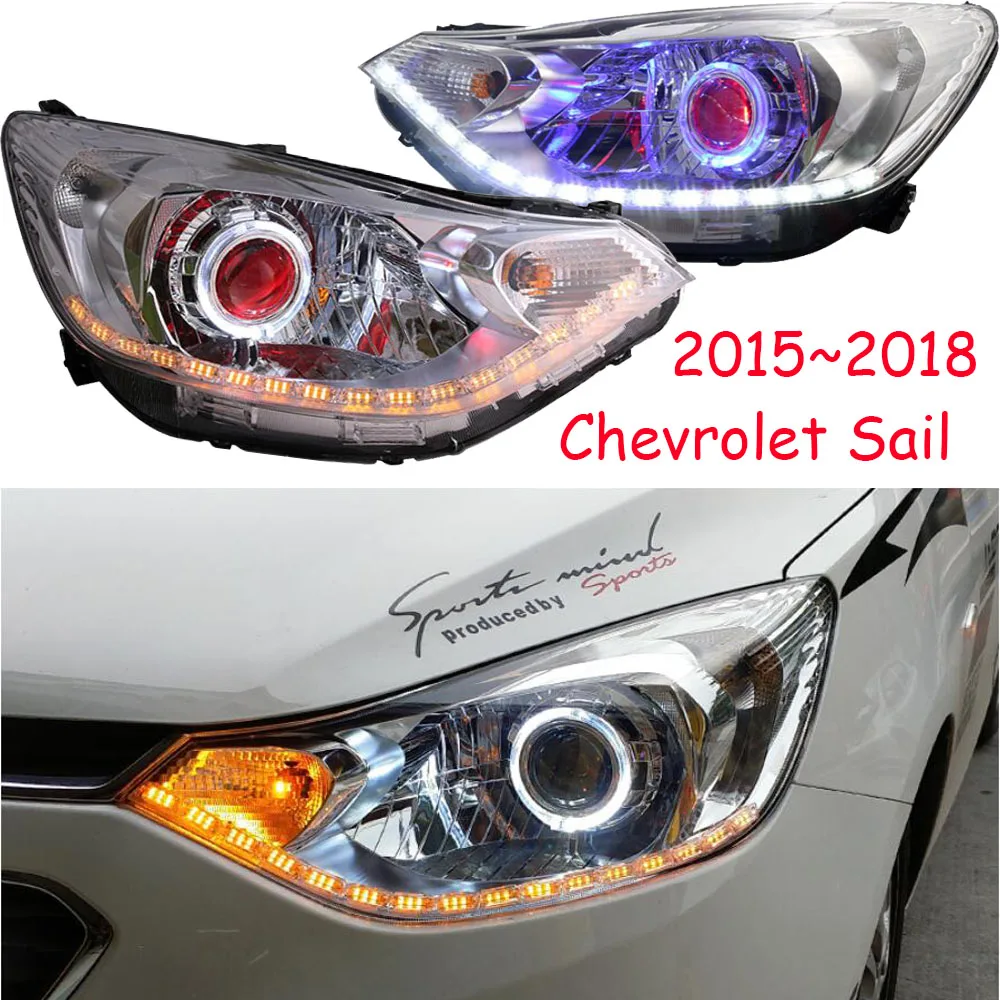 2 шт. Тюнинг автомобилей для chevrolet Парус фары 2015 2016 2017 2018 год DRL Bi Xenon объектива HI