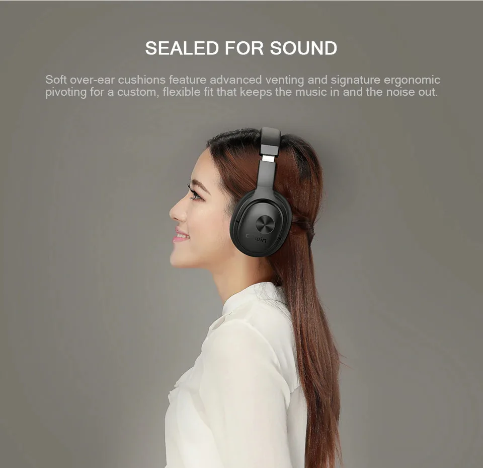 Cowin SE7 активная bluetooth-гарнитура с шумоподавлением на голову, звуконепроницаемый беспроводной сабвуфер, Универсальная мобильная Музыкальная гарнитура