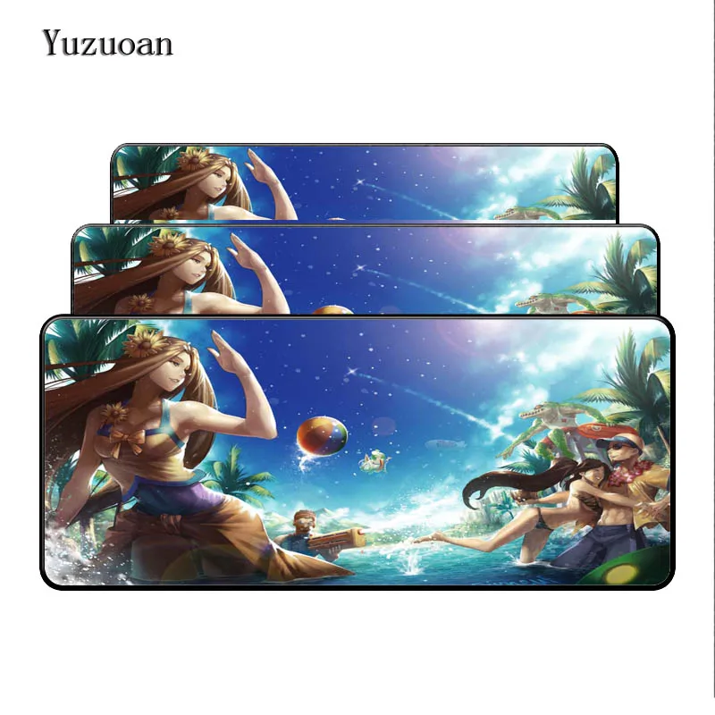 Yuzuoan бесплатная доставка вечерние коврики для мыши league of legends Pool 900X400X4mm большие