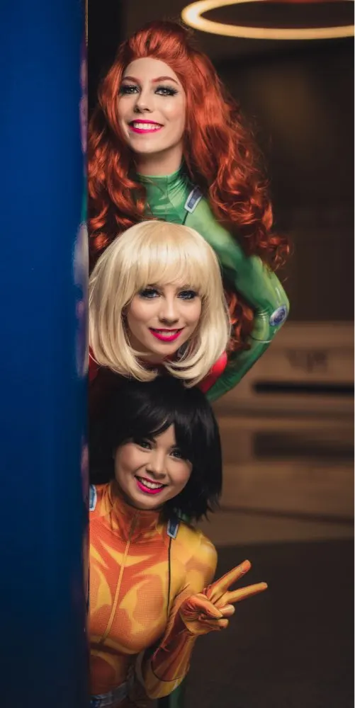 Totally Spies Alex Clover Sam, костюмы для косплея, 3D принт, высокое качество, лайкра, спандекс, супергерой, косплей, Zentai, облегающий костюм на Хэллоуин
