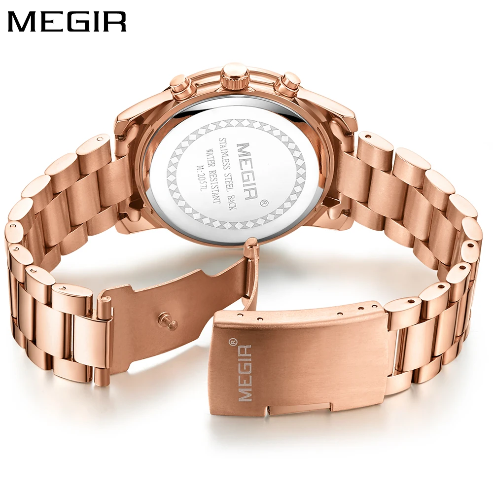 Часы MEGIR женские модные спортивные деловые розовое золото|clock gold|clock brandclock steel |
