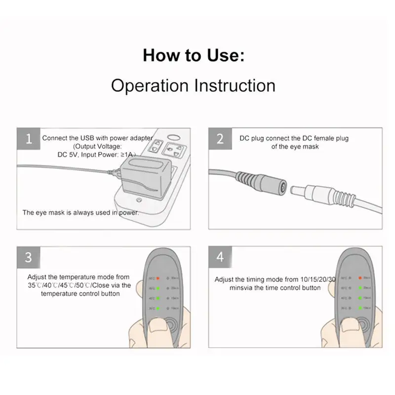 Портативная зарядка через usb новая термостойкая термопаровая хлопковая маска для глаз сухая утомляющая сжатие USB термостойкие подставки патчи для ухода за глазами