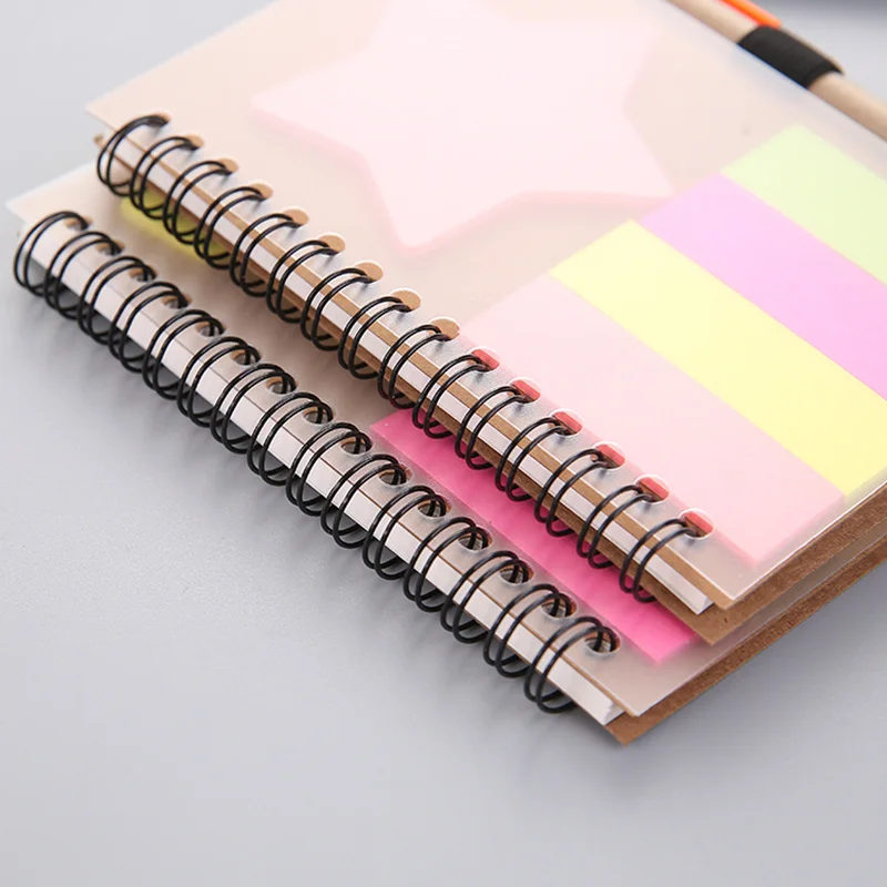 Блокнот Портативный Post-it заметки Памятка планировщик дня книга с ручкой ежедневный Организатор расписание Короткие линии школьные канцелярские принадлежности для студентов